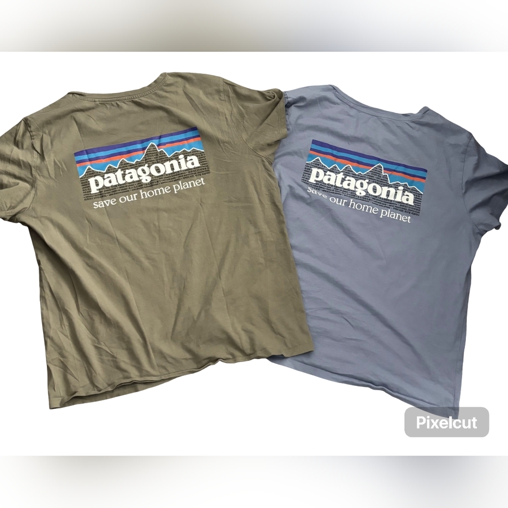 2 Patagonia 100% organic cotton Women two T-Shirt